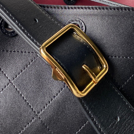 CHANEL 26S BUCKET BAG 23 IN BLACK QUILTED CALFSKIN