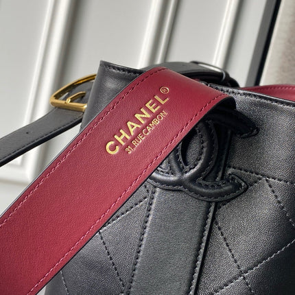 CHANEL 26S BUCKET BAG 23 IN BLACK QUILTED CALFSKIN