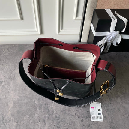 CHANEL 26S BUCKET BAG 23 IN BLACK QUILTED CALFSKIN
