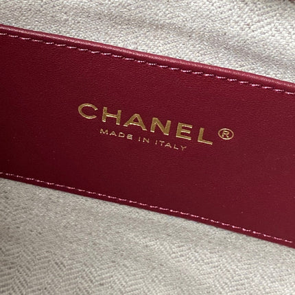 CHANEL 26S BUCKET BAG 18 IN BEIGE BROWN QUILTED SUEDE