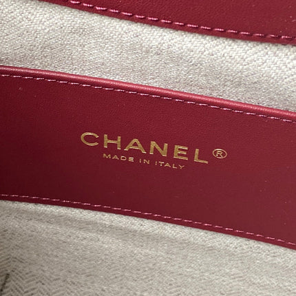 CHANEL 26S BUCKET BAG 18 IN SILVER GREY QUILTED CALFSKIN
