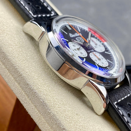 TOP TIME B01 DEUS STEEL CASE BLACK MIX WHITE DIAL