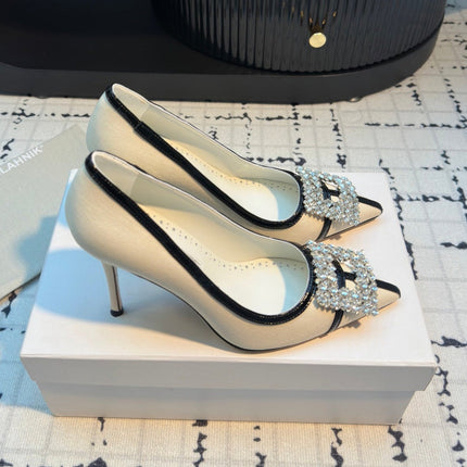 HANGISI 100 MM IN WHITE SUEDE