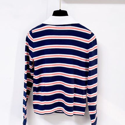 PRADA 26S LONG-SLEEVE KNIT POLO TOP 1332