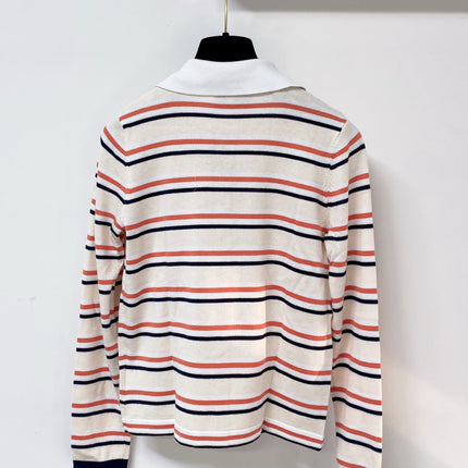 PRADA 26S LONG-SLEEVE KNIT POLO TOP 1331