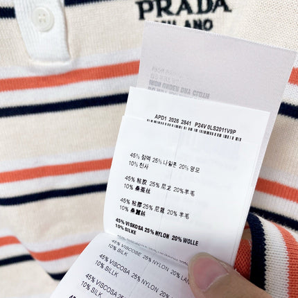 PRADA 26S LONG-SLEEVE KNIT POLO TOP 1331