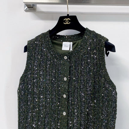 DIOR 26S KNIT BUTTON-FRONT VEST 1607