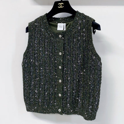 DIOR 26S KNIT BUTTON-FRONT VEST 1607