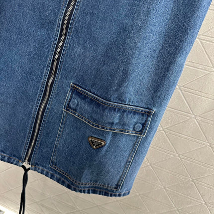 PRADA DENIM POCKET BLAZER DRESS 276614