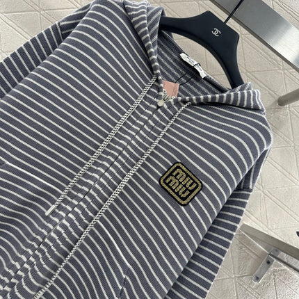 MIUMIU FLEECE HOODED JACKET STYLE 96
