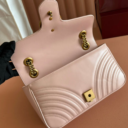 MEDIUM MARMONT MATELASSÉ 26 IN LIGHT PINK CALFSKIN