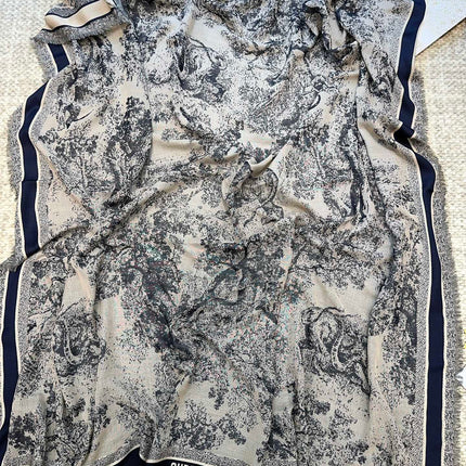 DIOR 26S SCARF 140 IN CASHMERE AND SILK 513542