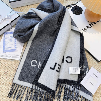 CHANEL 26S SCARF 185 IN WOOL 509285