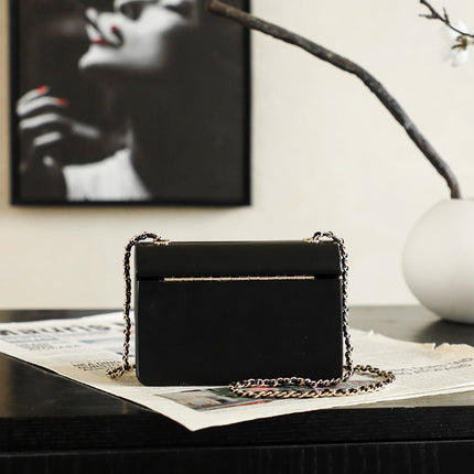 CHANEL 26S FLAP BAG 13 IN BLACK SMOOTH CALFSKIN