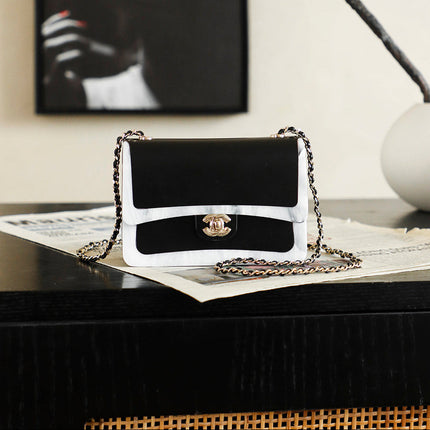 CHANEL 26S FLAP BAG 13 IN BLACK SMOOTH CALFSKIN