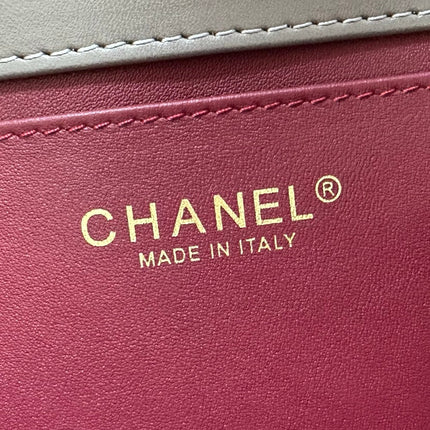 CHANEL 26S FLAP BAG 25 IN CHARCOAL GREY QUILTED SUEDE