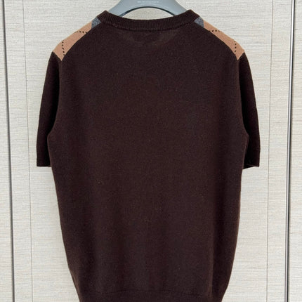 PRADA 26S SHORT-SLEEVE KNIT TOP 1289