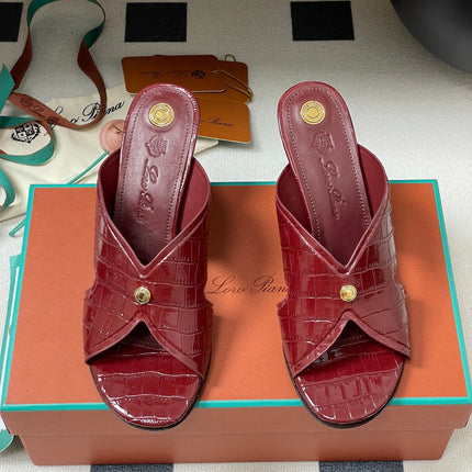 HIGH HEELS 80 MM IN RED CALFSKIN SNAKE EMBOSSING