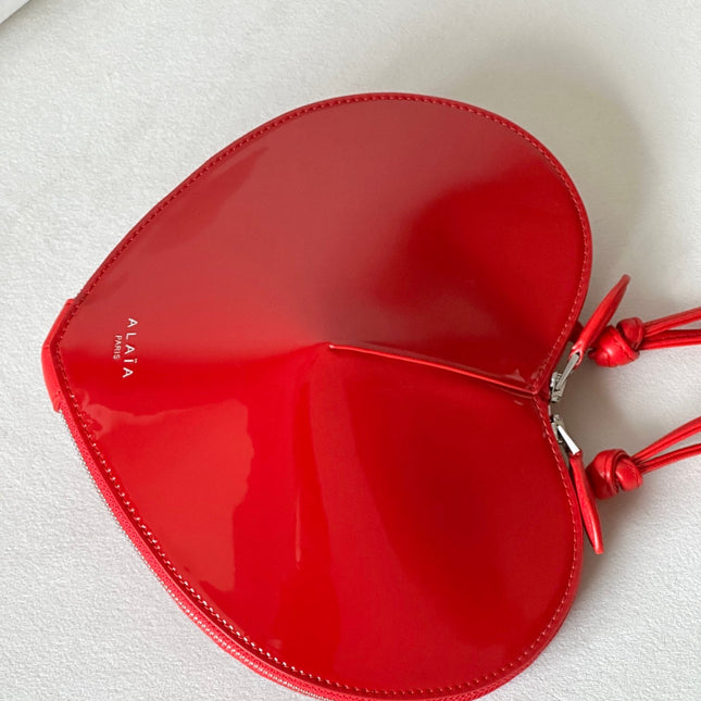 LE COEUR BAG 21 IN SCARLET RED PATENT CALFSKIN