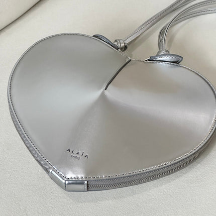 LE COEUR BAG 21 IN SILVER SHINY CALFSKIN