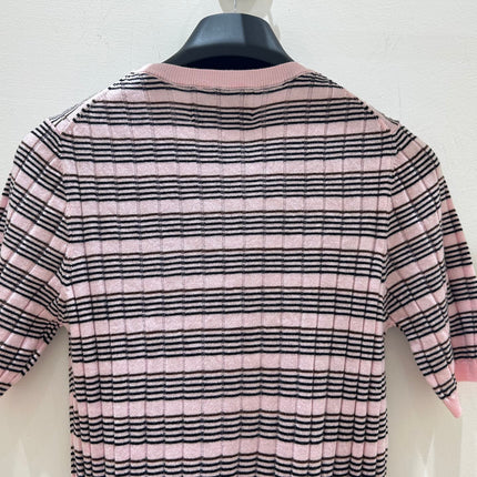 PRADA 26S SHORT-SLEEVE KNIT TOP 1296