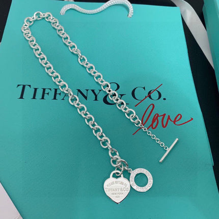 TIFFANY 26S RETURN TO TIFFANY NECKLACE WITH HEART CHARM