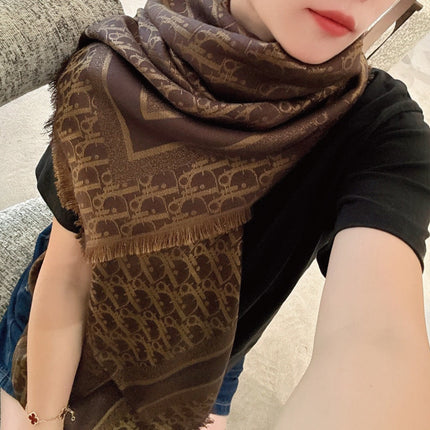 DIOR 26S SCARF 140 IN SILK AND CASHMERE 429181