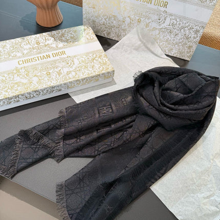 DIOR 26S SCARF 140 IN SILK AND CASHMERE 424267