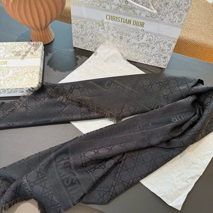 DIOR 26S SCARF 140 IN SILK AND CASHMERE 424267