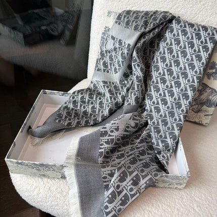 DIOR 26S SCARF 120 IN CASHMERE AND SILK 427389