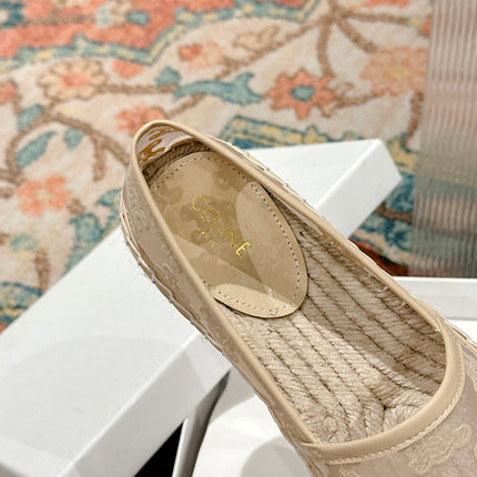 ESPADRILLES IN BEIGE MESH