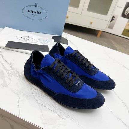 COLLAPSE SNEAKERS IN BLUE SUEDE AND NYLON