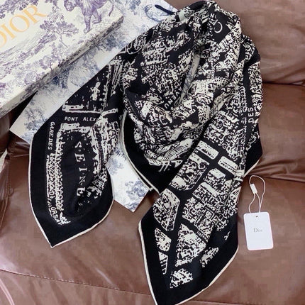 DIOR 26S SCARF 140 IN CASHMERE AND SILK 426188