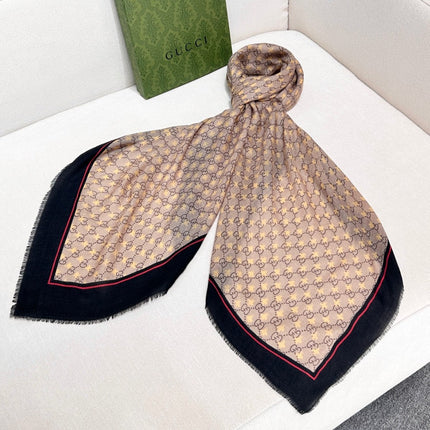 GUCCI 26S SCARF 140 IN CASHMERE 504513