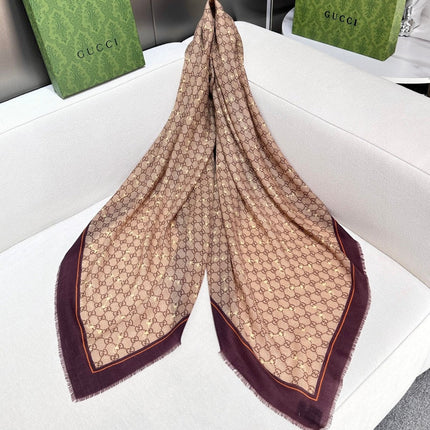 GUCCI 26S SCARF 140 IN CASHMERE 504515