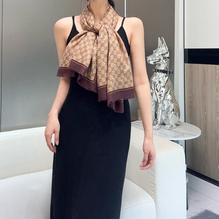 GUCCI 26S SCARF 140 IN CASHMERE 504515