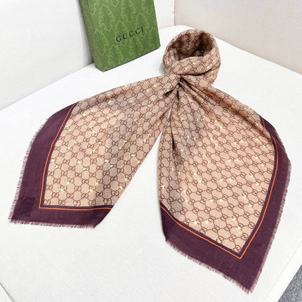 GUCCI 26S SCARF 140 IN CASHMERE 504515