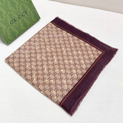GUCCI 26S SCARF 140 IN CASHMERE 504515