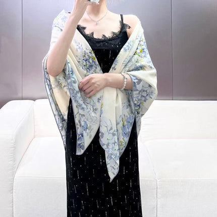 DIOR 26S SCARF 140 IN SILK AND CASHMERE 511151