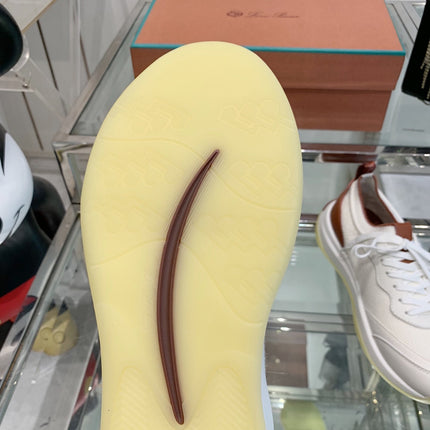 SNEAKER IN WHITE CANVAS MIX SUEDE WITH LAMBSKIN
