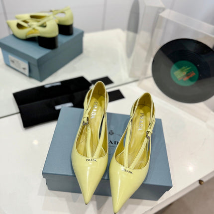 Pra Pumps 50 Square Sole Vanilla Patent Leather
