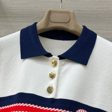 GUCCI SHORT-SLEEVE KNIT TOP 138