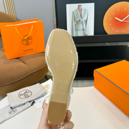 Elda espadrille 80 White Epsom Calfskin