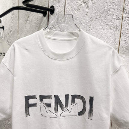 FENDI 26S SHORT-SLEEVE CREWNECK T-SHIRT 576