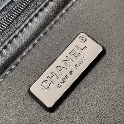 CHANEL 26S CLASSIC FLAP BAG 21 IN BLACK MIX PINK SEQUINS