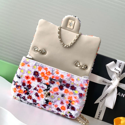 CHANEL 26S CLASSIC FLAP BAG 21 IN MULTICOLOR SEQUINS STYLE 4
