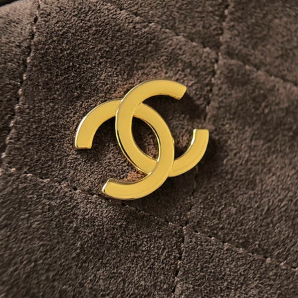 CHANEL 26S CLASSIC BOWLING BAG 29 IN BROWN SUEDE