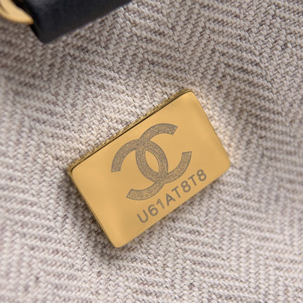 CHANEL 26S SHOPPING TOTE 36 IN BEIGE TWEED