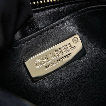 CHANEL 26S FLAP BAG 21 IN BLACK CRYSTAL-EMBELLISHED SPARKLING