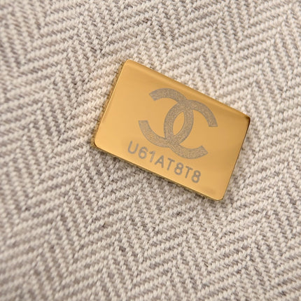 CHANEL 26S SHOPPING TOTE BAG 45 IN BEIGE QUILTED SUEDE